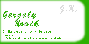 gergely movik business card